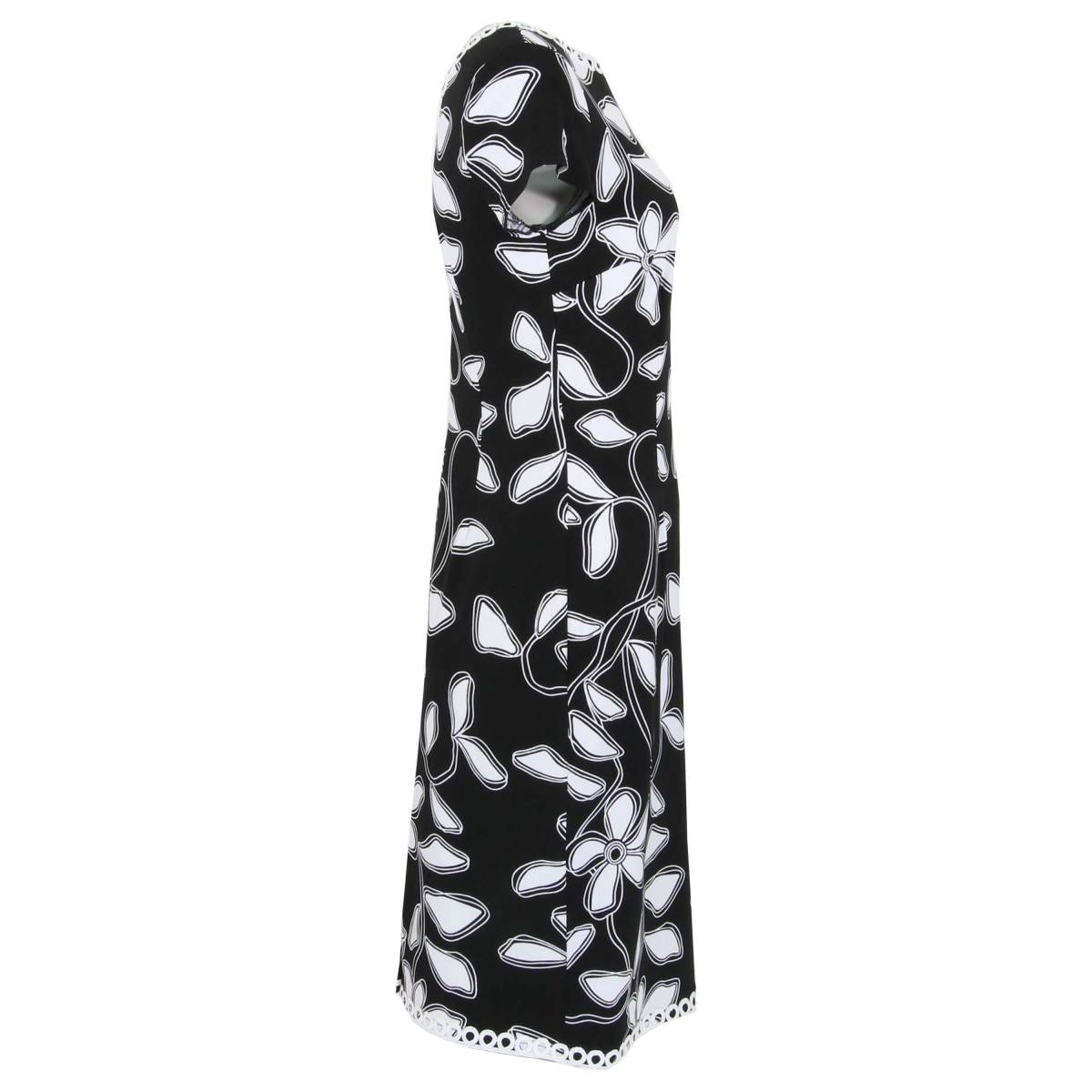 Joseph Ribkoff - Robe Manches Courtes Imprimée * Noir/Blanc - 191825 – Image 5