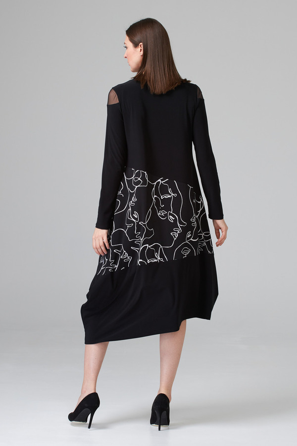 Joseph Ribkoff - Robe longue * Noir/Vanille - 201285 – Image 2