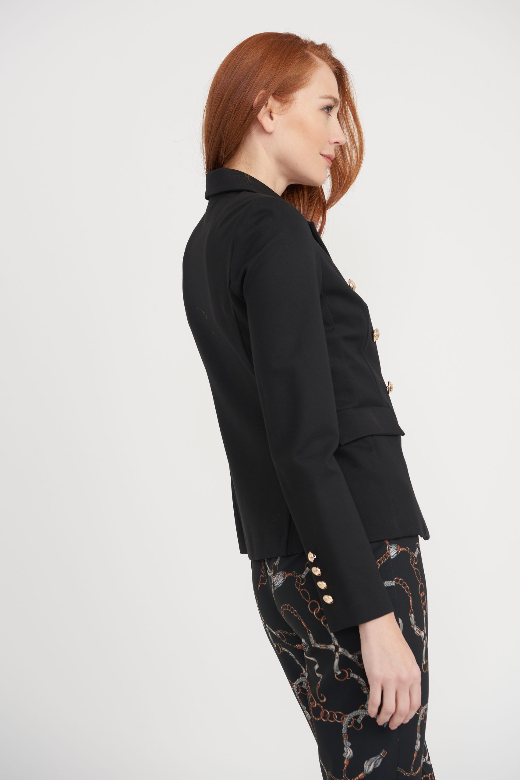 Joseph Ribkoff - Veste Blazer croisé à boutons dorés * Noir - 203458 – Image 3