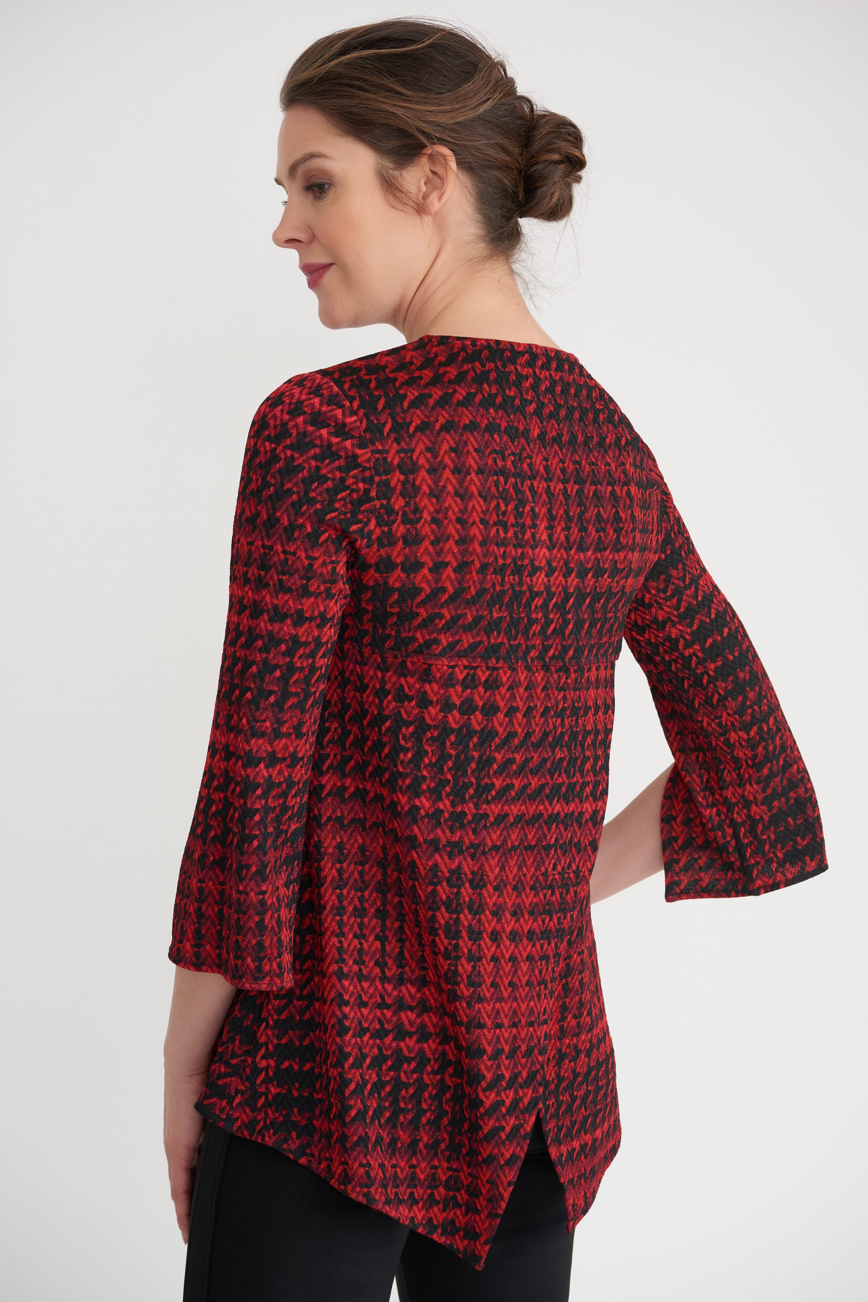 Joseph Ribkoff - Tunique zippée * Noir et rouge - 203511 – Image 2