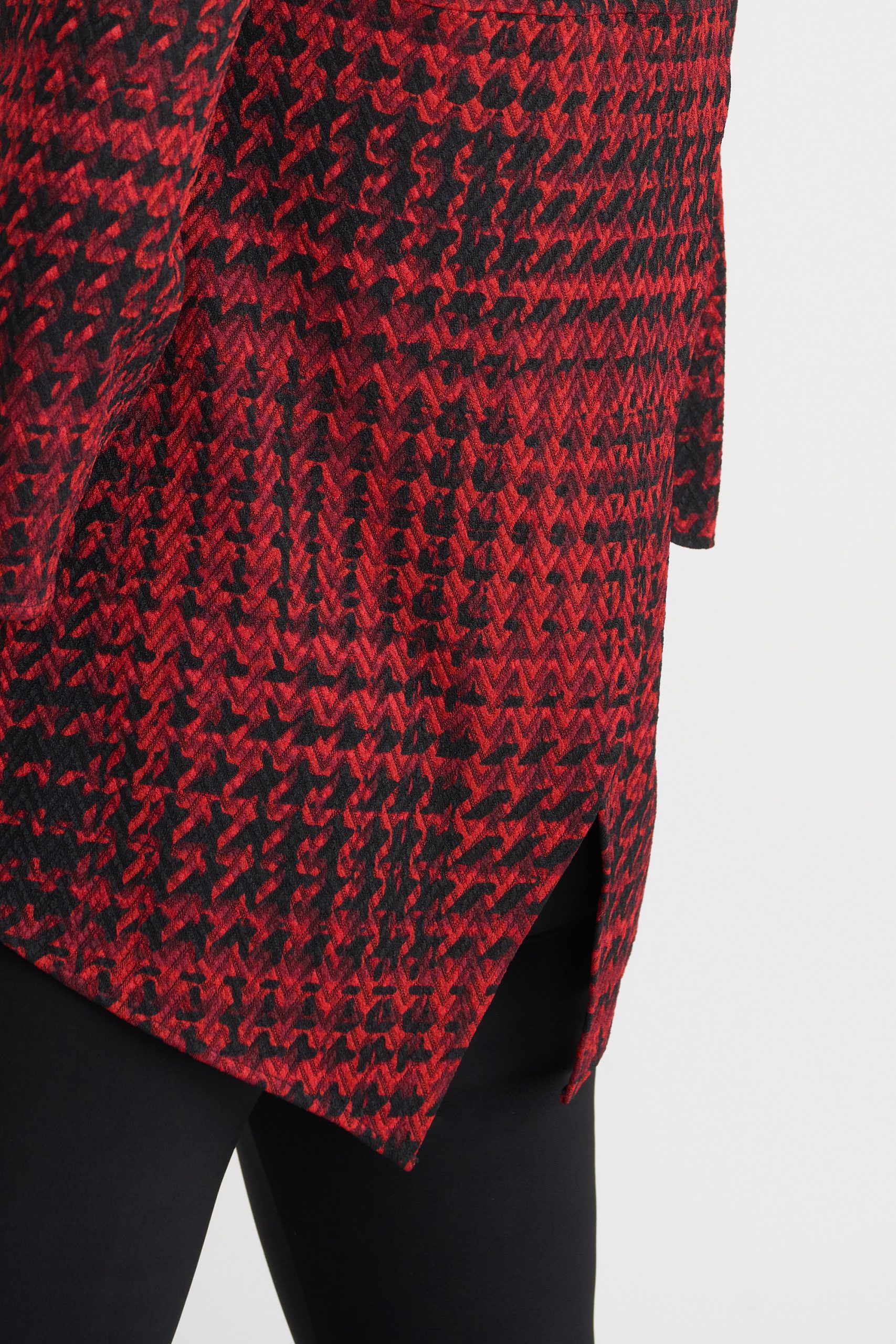 Joseph Ribkoff - Tunique zippée * Noir et rouge - 203511 – Image 4