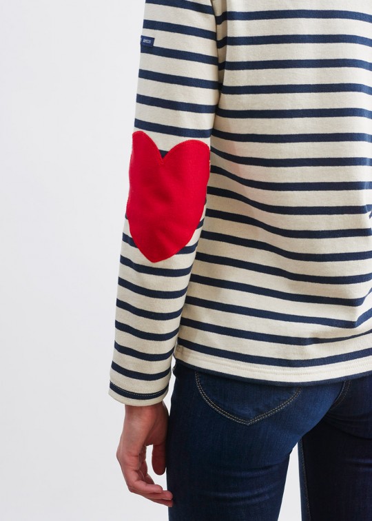 Saint James - Marinière "I Love Stripes" en jersey de coton lourd * Vaujany Ecru/Marine - Marine/Ecru - 8649 – Image 7