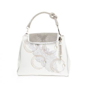 Elisa Cavaletti - Sac à main 100% cuir- * Bianco Argento - ELP200686502