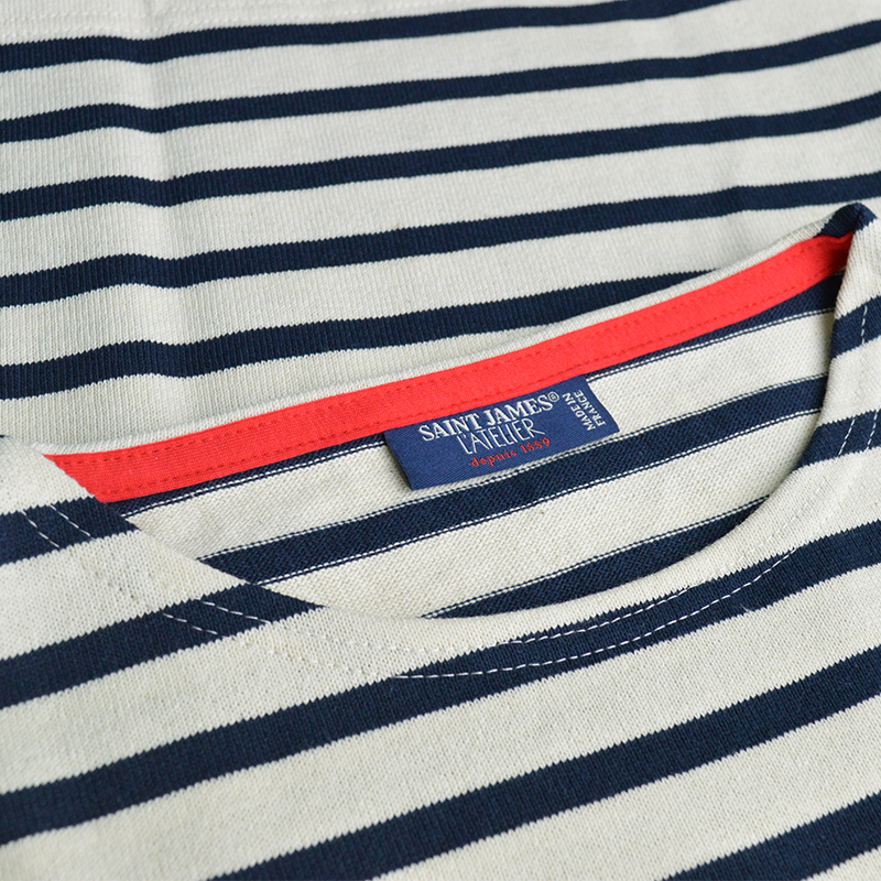 Saint James - Marinière "I Love Stripes" en jersey de coton lourd * Vaujany Ecru/Marine - Marine/Ecru - 8649 – Image 10