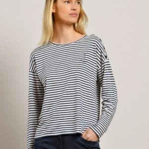 Marinière lin broderie ancre