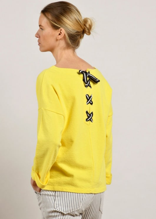 sweat brodé coton soleil