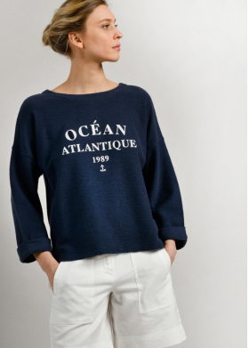 sweat brodé coton Modica